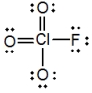 <strong>In the following Lewis structure for ClO<sub>3</sub>F, chlorine has a formal charge of ____ and an oxidation number of ____. </strong> A) 7; 7 B) 7; -1 C) 1; 1 D) 1; -1 E) 1; 7