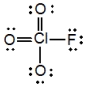 What is the molecular shape of ClO<sub>3</sub>F as predicted by the VSEPR theory?
