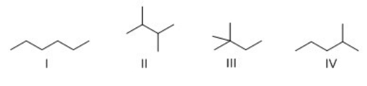 Which of the following alkanes gives a significant fragment peak at m/z = 57?