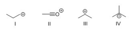 2,3-dimethylbutane gives a base fragment peak at m/z = 43.Which of the following is the most probable structure of the fragment ion?
