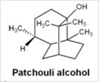 <strong>Patchouli alcohol is an example of a terpene.How is this molecule classified? </strong> A)Monoterpene B)Diterpene C)Triterpene D)Sesquiterpene