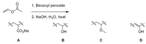 Identify the repeating unit in the polymer formed from the following reaction sequence.