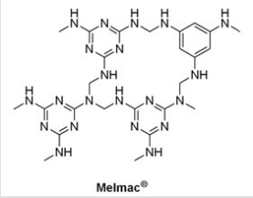 Melamine and formaldehyde combine to form the polymer,Melmac<sup>®</sup>.How is Melmac<sup>®</sup> classified,and what physical characteristics are consistent with its structure?