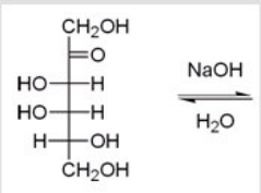 The following reaction is an example of a base-catalyzed epimerization reaction in which a ketose is converted to a pair of aldoses.What are the products from this reaction?