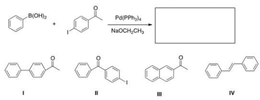<strong>Identify the major organic product of the following reaction. </strong> A)I B)II C)III D)IV
