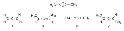 <strong>What starting material could yield the following compound if Simmons-Smith conditions were used? </strong> A)I B)II C)III D)IV