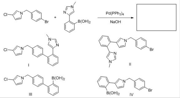 <strong>Identify the structure of the major organic product that results from the following reaction. </strong> A)I B)II C)III D)IV