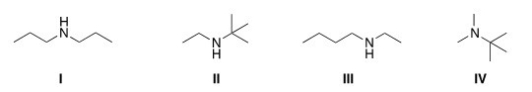 A compound with molecular formula C<sub>6</sub>H<sub>15</sub>N exhibits a singlet at d 0.9 (1H),a triplet at d 1.10 (3H),a singlet at d1.15 (9H),and a quartet at d 2.6 (2H)in its <sup>1</sup>HNMR spectrum.Its IR spectrum shows one medium absorption band near 3400 cm<sup>-1</sup>.What is the structure of this compound?