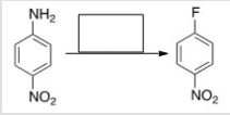 <strong>Select the reagent(s)required for the following transformation. </strong> A)NaF B)(1)NaNO<sub>2</sub>,HCl; (2)F<sub>2</sub> C)(1)NaNO<sub>2</sub>,HCl; (2)HBF<sub>4</sub> D)F<sub>2</sub>