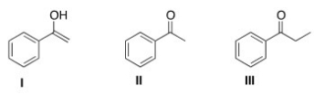 Which is the more stable form of acetophenone?