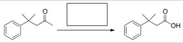 <strong>What is the missing reagent in the reaction below? </strong> A)Br<sub>2</sub>/AcOH B)I<sub>2</sub>/KOH C)I<sub>2</sub> D)KOH