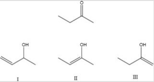 Which of the following is a possible enol form of 2-butanone?