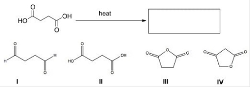 <strong>What is the product of the following reaction? </strong> A)I B)II C)III D)IV