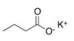 <strong>Which of the following is the correct IUPAC name for the following structure? </strong> A)Potassium propanoate B)Butanoic potassium C)Potassium propanoic D)Potassium butanoate