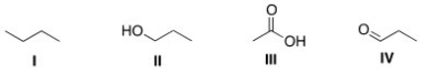 Arrange the following compounds in order of increasing boiling point,putting the compound with the lowest boiling point first.