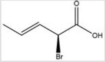 <strong>Give the IUPAC name for the following compound. </strong> A)(E,R)-2-bromo-3-pentenoic acid B)(Z,R)-2-bromo-3-pentenoic acid C)(E,S)-2-bromo-3-pentenoic acid D)(Z,S)-2-bromo-3-pentenoic acid