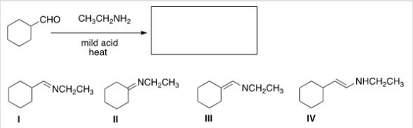 <strong>What is the product of the following reaction? </strong> A)I B)II C)III D)IV