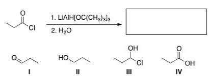 <strong>What is the major organic product of the following reaction? </strong> A)I B)II C)III D)IV