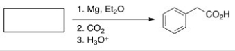 <strong>What is the starting material in the reaction below? </strong> A)Bromobenzene B)Benzyl bromide C)Benzoic acid D)Lithium benzoate