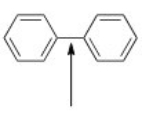 What orbitals are used to form the bond indicated in the following molecule?