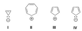 Which of the following ions is aromatic?  