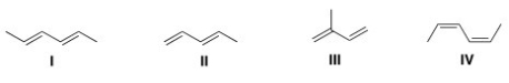 Which of the following is the least reactive diene in a Diels-Alder reaction?