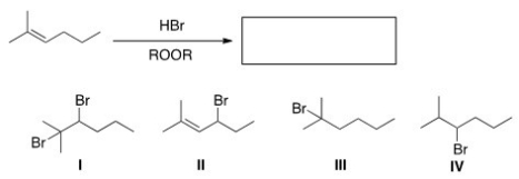 Determine the product of the following reaction.  