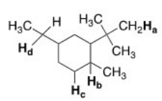 <strong>Which of the labeled hydrogens is most easily abstracted in a free radical bromination reaction? </strong> A)H<sub>a</sub> B)H<sub>b</sub> C)H<sub>c</sub> D)H<sub>d</sub>