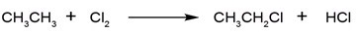 <strong>A possible reaction of ethane with chlorine is shown below.   This reaction could conceivably occur by the following chain mechanisms [1],[2],and [3].The chain initiating step(s)is (are)________.  </strong> A)Only [1] B)Only [2] C)Only [3] D)Only [1] and [2] <div style=padding-top: 35px> 