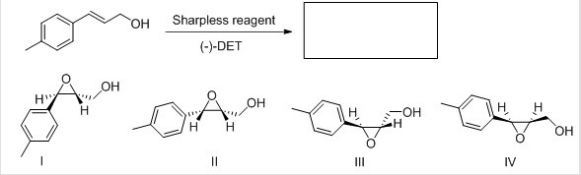 <strong>Predict the major product of the following reaction. </strong> A)I B)II C)III D)IV