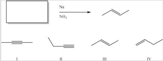 <strong>What is the starting material in the following reaction? </strong> A)I B)II C)III D)IV