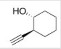 <strong>Give the IUPAC name for the following compound.  </strong> A)trans-2-Acetylenecyclohexanol B)trans-2-Ethynylcyclohexanol C)trans-2-Acetylene-1-cyclohexanol D)trans-2-Ethylenecyclohexanol <div style=padding-top: 35px> 