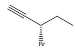 <strong>Give the IUPAC name for the following compound.  </strong> A)R-4-bromo-1-pentyne B)S-4-bromo-1-pentyne C)R-3-bromo-5-pentyne D)S-3-bromo-5-pentyne <div style=padding-top: 35px> 