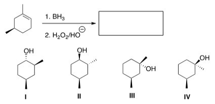 <strong>Predict the product(s)of the following reaction.  </strong> A)Only I and II B)Only I and III C)Only II and III D)Only III and IV <div style=padding-top: 35px> 