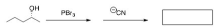 <strong>What is the major organic product obtained from the following sequence of reactions? </strong> A)(R)-2-Methylpentanenitrile B)(S)-2-Methylpentanenitrile C)(±)-2-Methylpentanenitrile D)trans-2-Butene