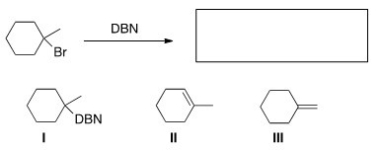 <strong>What is (are)the product(s)of the following reaction? </strong> A)Only I B)Only II C)Only III D)II and III