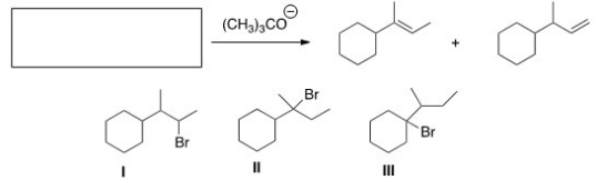 <strong>What is (are)the starting material(s)in the reaction below? </strong> A)Only I B)Only II C)Only III D)II and III