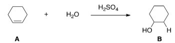 What kind of reaction does the conversion of A to B represent?