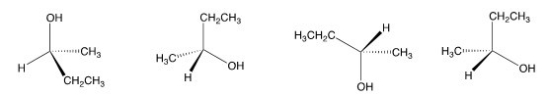 <strong>Which of the following structures has a different configuration from the other three? </strong> A)I B)II C)III D)IV