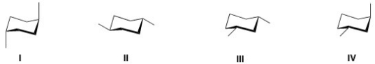Which of the following chair conformations represents trans-1,3-dimethylcyclohexane?