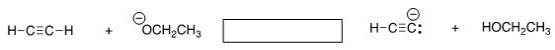 <strong>What is the direction of equilibrium when acetylene (C<sub>2</sub>H<sub>2</sub>)reacts with ethoxide (CH<sub>3</sub>CH<sub>2</sub>O<sup>-</sup>)in an acid-base reaction? </strong> A)Left B)Right C)Neither D)Cannot be determined