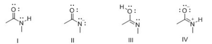 <strong>Consider the following structures I-IV.Which two species represent constitutional isomers? </strong> A)I and II B)I and III C)I and IV D)II and IV