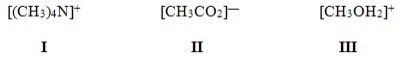 <strong>In which of the following ions does carbon have a formal charge? </strong> A)I B)II C)III D)None of these