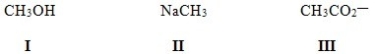 <strong>In which of the following ions does carbon have a formal charge? </strong> A)I B)II C)III D)None of these