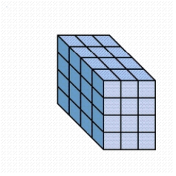 Find the volume of each solid by counting the number of cubic centimeters in each box. __________ cm<sup>3</sup>