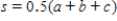 <strong>If the lengths of three sides of a triangle are known, then the following formula, known as Hero's (or Heron's) formula is sometimes used: where a, b, and c are the given lengths of the sides, and . Use this formula to find the area of a triangle with the lengths given below (correct to the nearest square foot). ft, ft, and ft </strong> A) 41 ft<sup>2</sup> B) 3 ft<sup>2</sup> C) 6 ft<sup>2</sup> D) 13 ft<sup>2</sup> E) 14 ft<sup>2</sup>