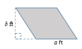 Find the area of the shaded region. (Assume that given measurements are exact, and round approximate answers to the nearest tenth of a square unit, if required.) , __________ ft<sup>2</sup>.