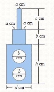 Find the distance around the figure below by using the appropriate formula. Where __________cm