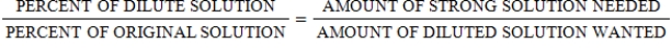 <strong>To dilute a medication you can use the following formula. How many units of a 10% solution are needed to prepare 300 units of a 6% solution? </strong> A) 180 units B) 210 units C) 200 units D) 170 units E) 300 units