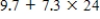 <strong>Carry out the operations with decimal forms. </strong> A) 1,699.44 B) 41 C) 408 D) 94.81 E) 184.9